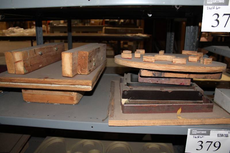 lot 378 image: Shelf Lot Including Wooden Tray And More.