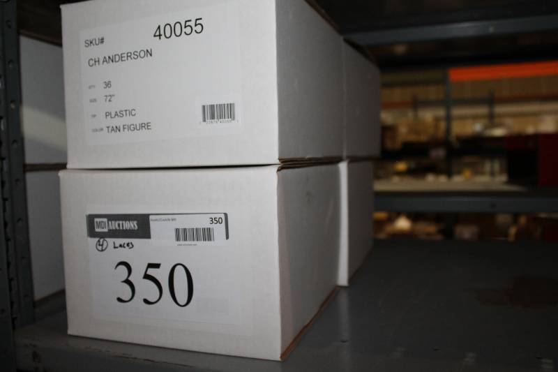 lot 350 image: Box Lot of (4) C.H.A. Figure Skating Laces 84 Plastic Tan 36perBox.