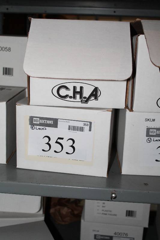 lot 353 image: Box Lot of (4) C.H.A. Figure Skating Laces 72 Plastic Tan 36perBox.
