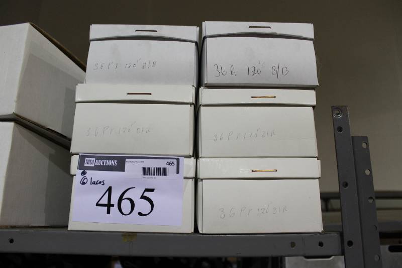 lot 465 image: Box Lot of (6) C.H.A. Hockey Laces 120 BlueBlack app. 36perBox.