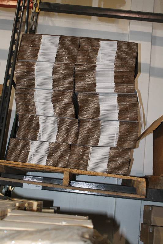 lot 95 image: Pallet Lot of Corrugated Cardboard Boxes 15.25 x 12.5 x 5 app. 250 ct.