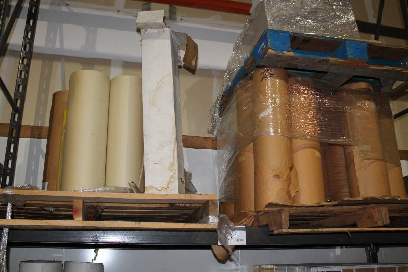 lot 63 image: Pallet of Miscellaneous Colored Paper Rolls 24.