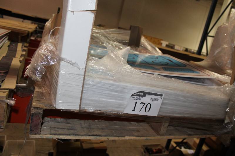 lot 170 image: Pallet Lot of Play Maker Dry-Erase Hard Plastic Sheets 32 x 24.