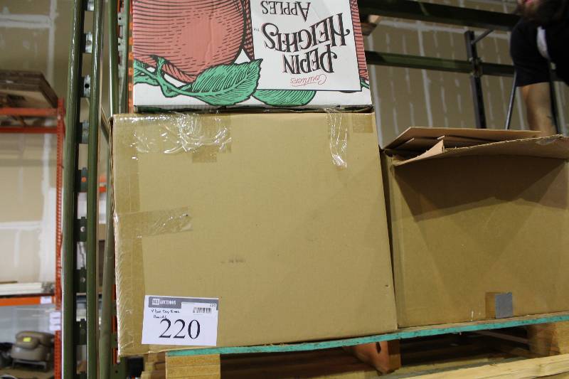 lot 220 image: Box Lot of (4) Play Maker Hockey Plastic Play SheetsDry Erase Boards.