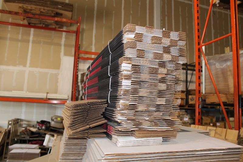 lot 133 image: Lot of (app. 70) Cardboard Boxes Originally For Hockey Goals.