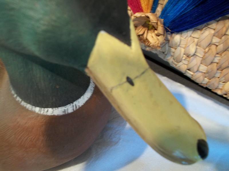 Straw Woven Bag, A Duck , And three Plastic Palmtree Cups