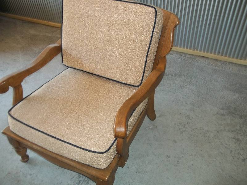 Wooden Chair With Cushions