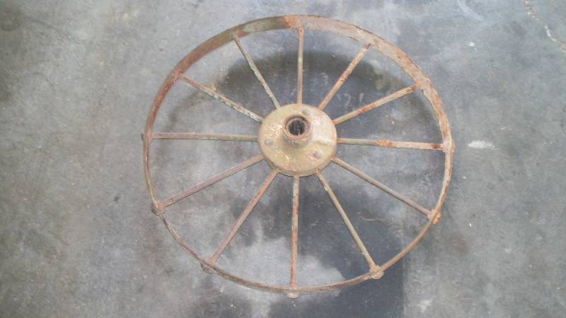 lot 3 image: Vintage Steel Wheel