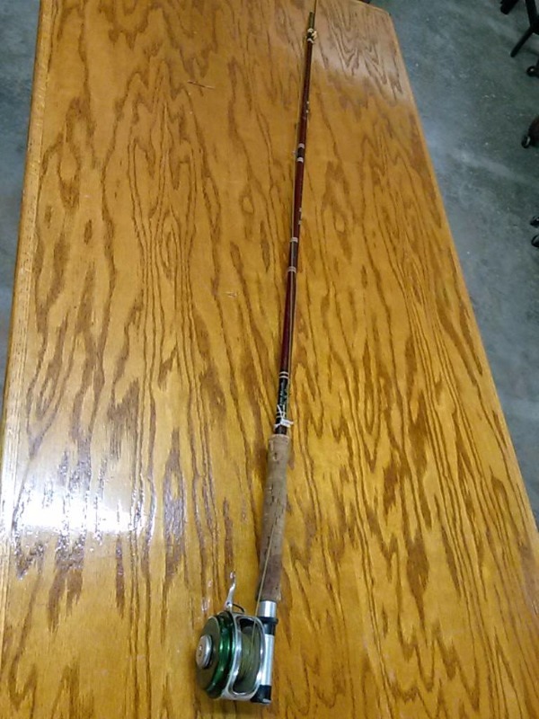VERY RARE VINTAGE HEDON PAL FLY FISHING ROD AND REEL-OUTSTANDING CONDITION, JSA ONLINE AUCTION 125-ANTIQUES-MAN CAVE-COLLECTABLES AND MORE