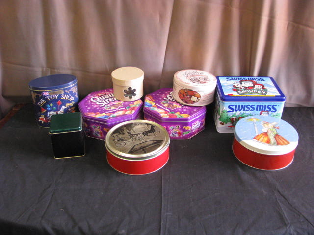 lot of collectible decorative tins