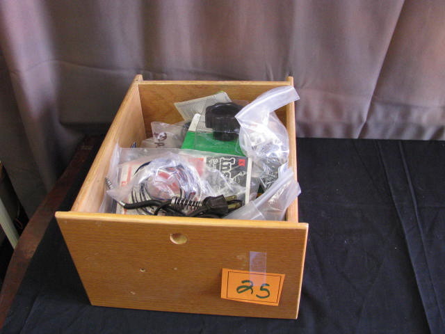drawer of misc shop items