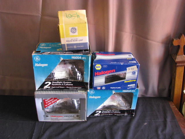vintage headlights (4) and one vintage turn signal