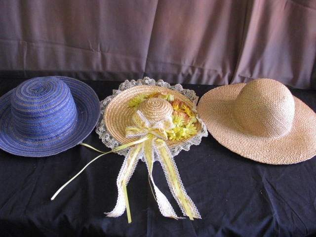three summer ladies garden hats