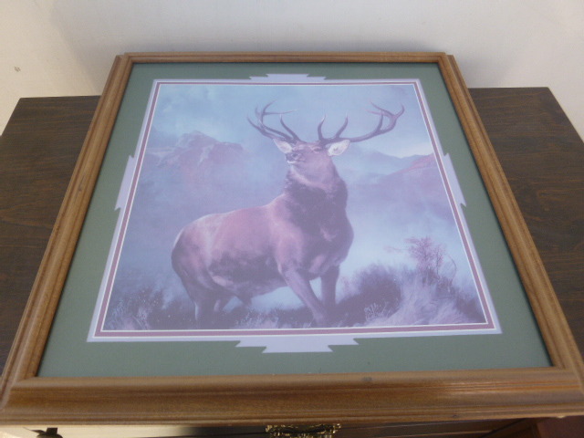 lot 32 image: Elk Framed Picture