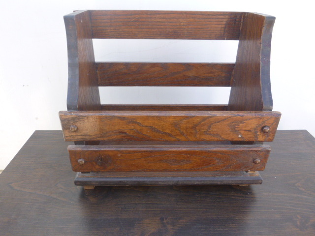 lot 41 image: Wood Magazine Rack