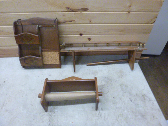 lot 111 image: 2 Paper Towel Holders and Mail Holder