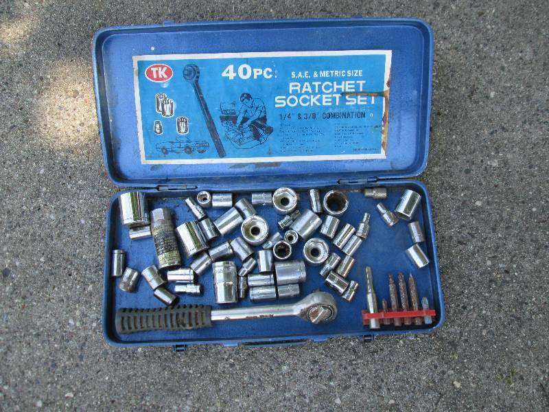 lot 24 image: rachet socket set, sold as pictured...