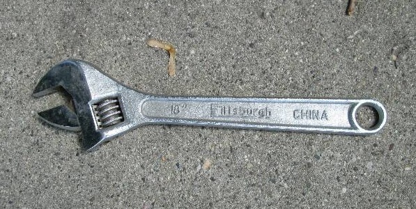lot 54 image: 18 Pittsburgh adjustible wrench...