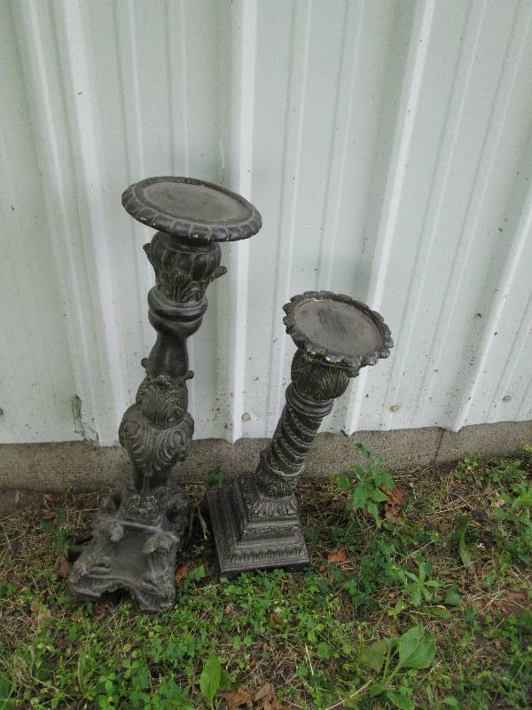 lot 63 image: Pair of candle holders...