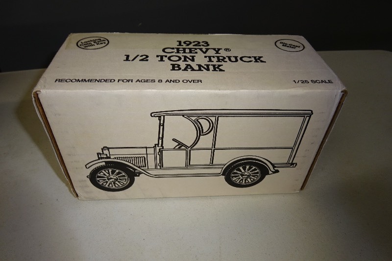 lot 36 image: Ertl 1923 Chevy 12 Ton Truck Bank JC Penny