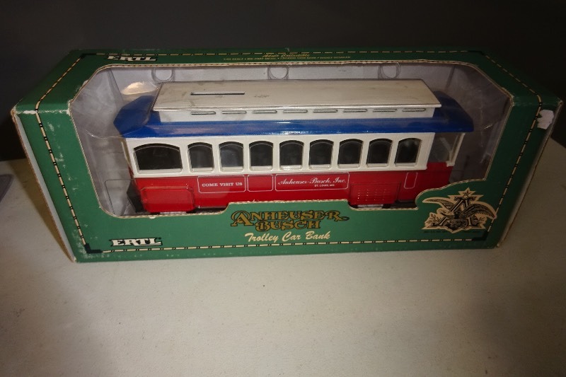 lot 45 image: Ertl Anheuser Bush trolley car bank