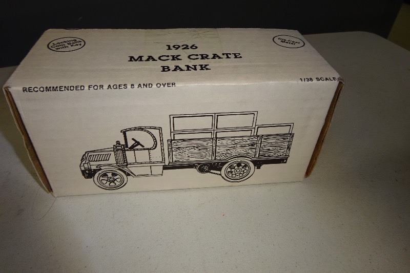 lot 52 image: Ertl 1926 Mack Crate Bank JC Pennys