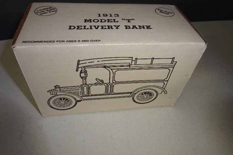 lot 65 image: Ertl 1913 Model T Delivery Bank Famers Almanac