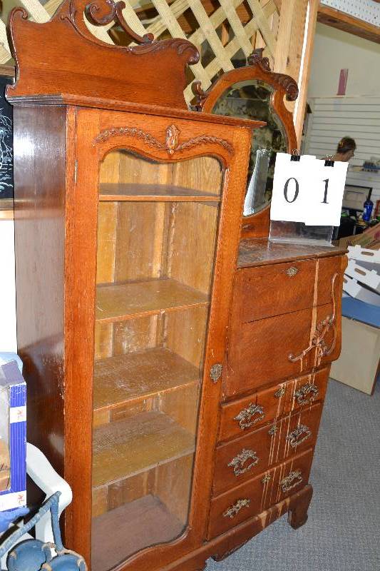 lot 1 image: Vintage Secretary