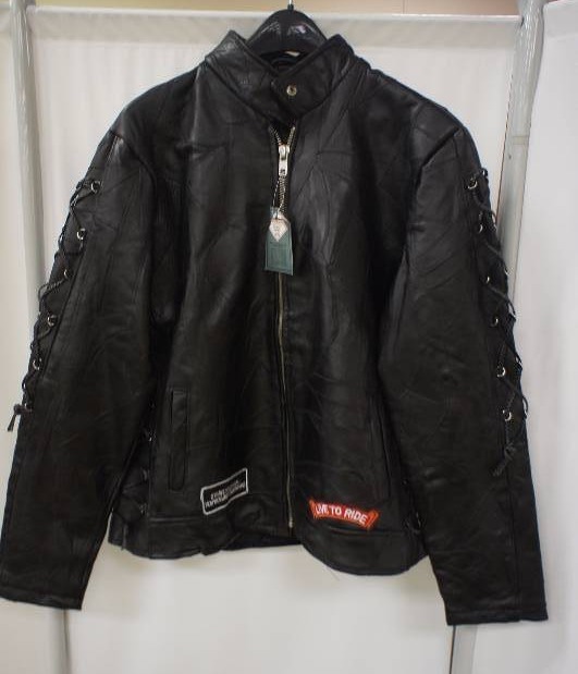 Diamond Plate Buffalo Leather Jacket