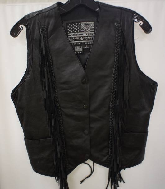 USA Bikers Dream Apparel Leather Vest | Motorcycle Leather Apparel and