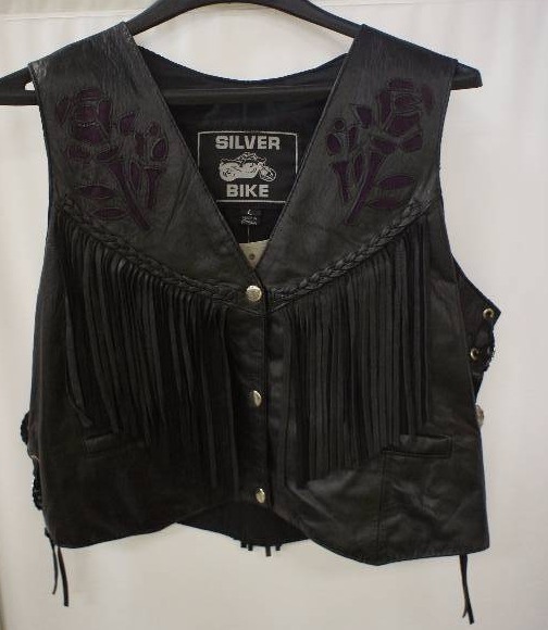 Silver Bike Leather Vest