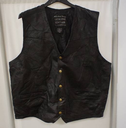 Italian Stone Design Genuine Leather Vest
