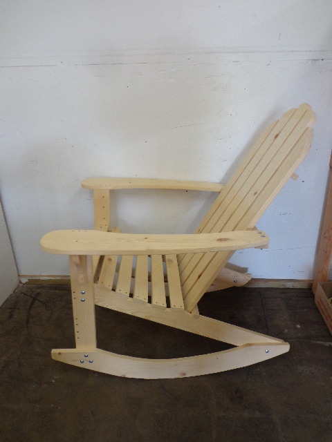wooden pine rocking chair