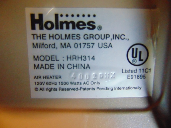 lot 49 image: Holmes Electric Heater