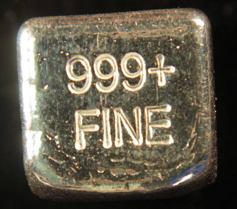 1 TROY Oz. .999 FINE SILVER RARE DICE SHAPED YPS