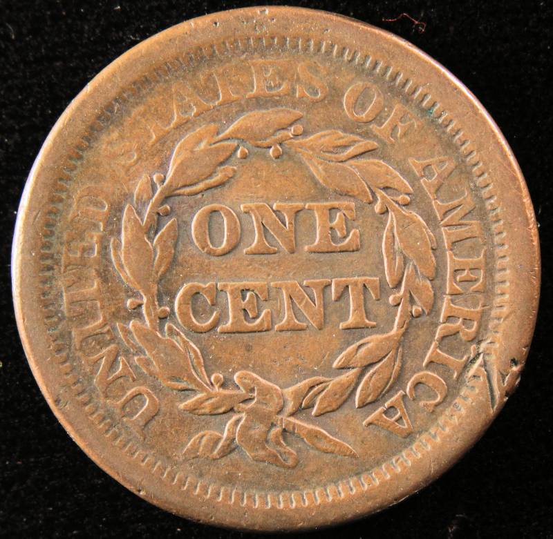 1845 US LARGE CENT FINE DETAILS