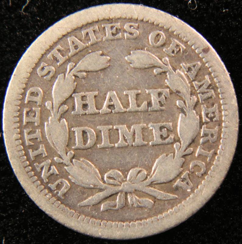 1854 SILVER US SEATED HALF DIME