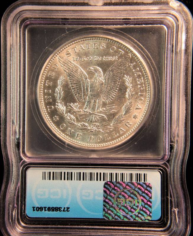 1887 US MORGAN SILVER DOLLAR MS62 ICG CERTIFIED