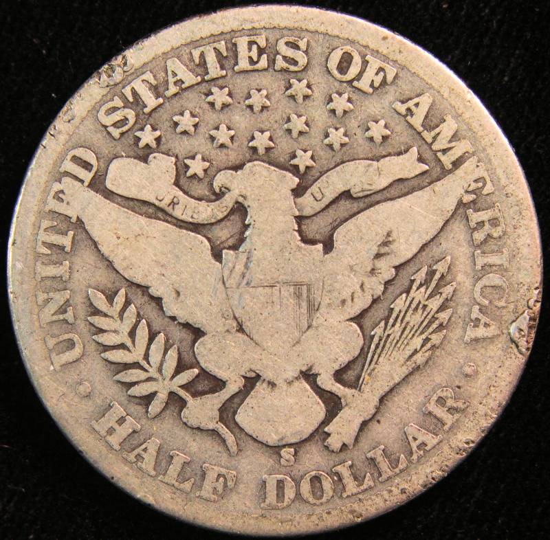 1904 S BARBER SILVER HALF DOLLAR