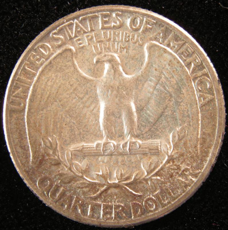 1955 WASHINGTON SILVER QUARTER AU