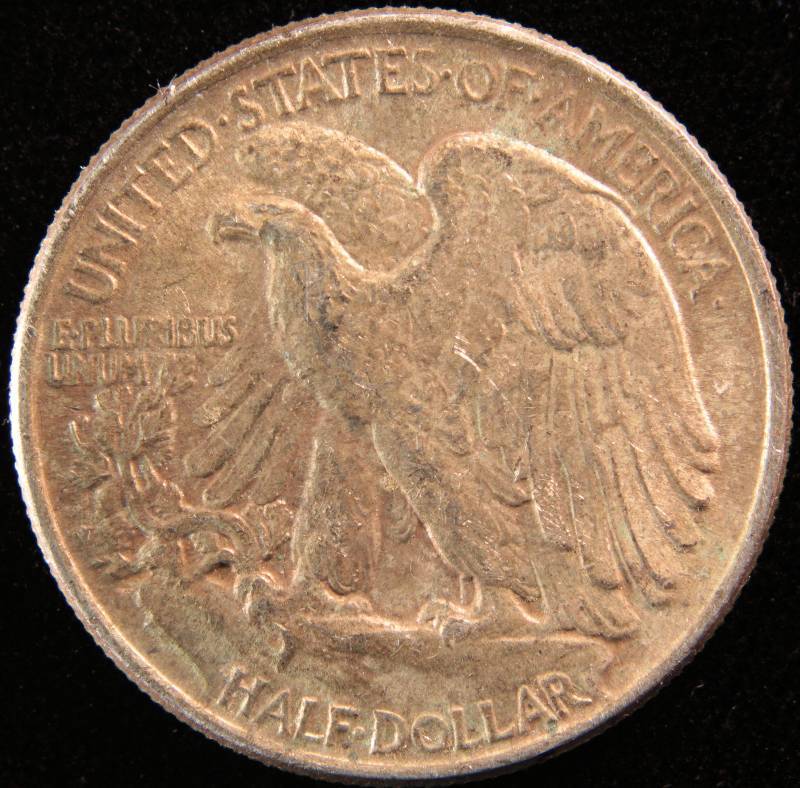 1945 WALKING LIBERTY SILVER HALF DOLLAR VF