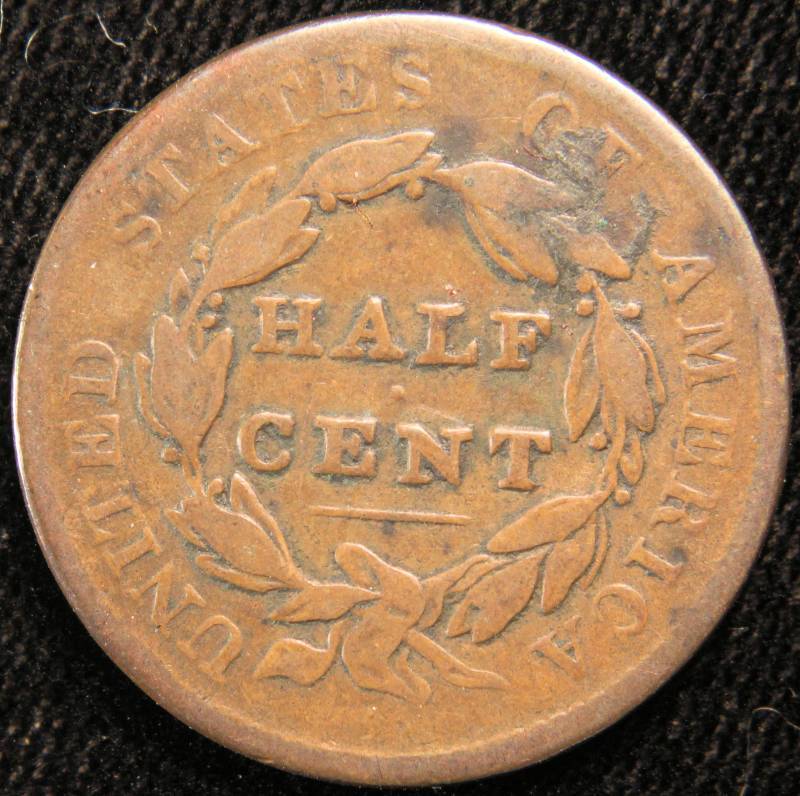 1828 US HALF CENT GOOD