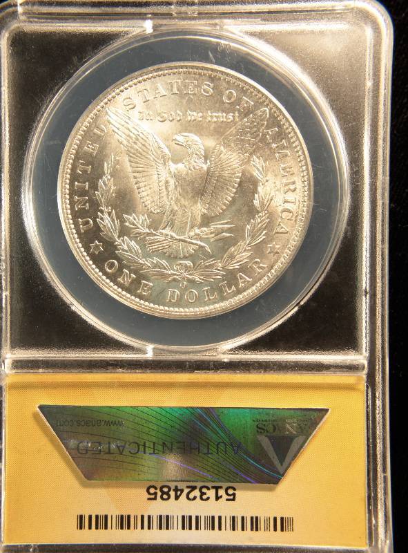 1904 O MORGAN SILVER DOLLAR MS63 ANACS CERTIFIED