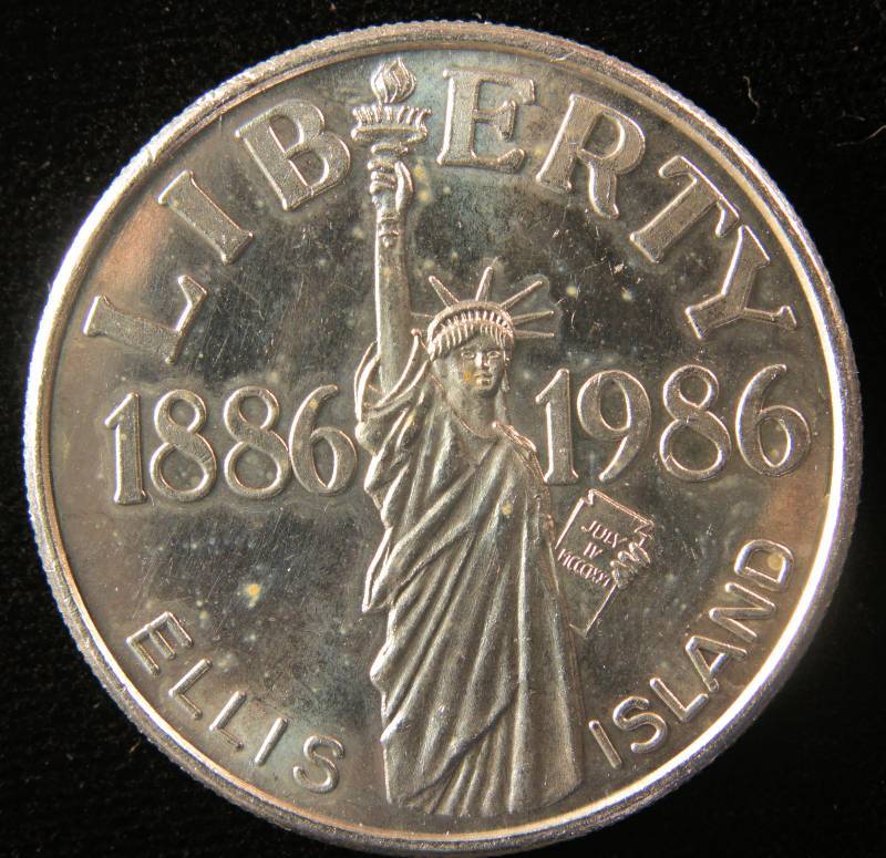 us liberty coin ellis island 1986
