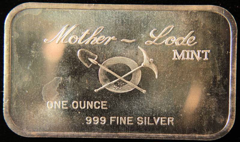 1 TROY OZ. .999 FINE SILVER PONY EXPRESS BAR MOTHER LODE MINT