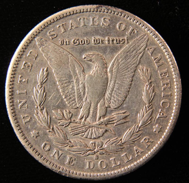 1897 S MORGAN SILVER DOLLAR VF