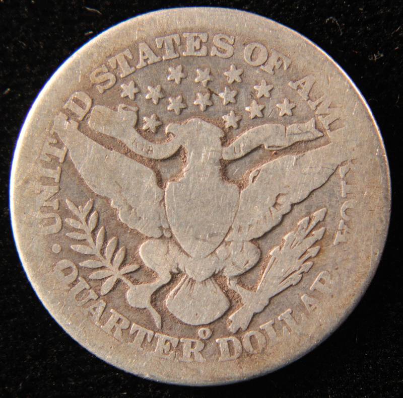 1900 O BARBER SILVER QUARTER