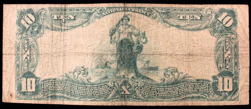 1908 $10 NATIONAL BANK NOTE - FIRST NATIONAL BANK of AUSTIN, MN RARE