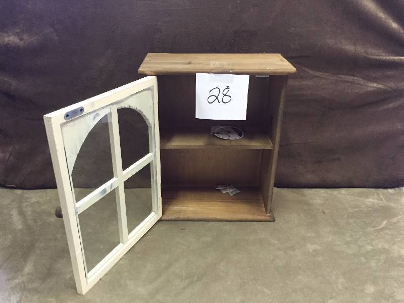 White and natural cabinet