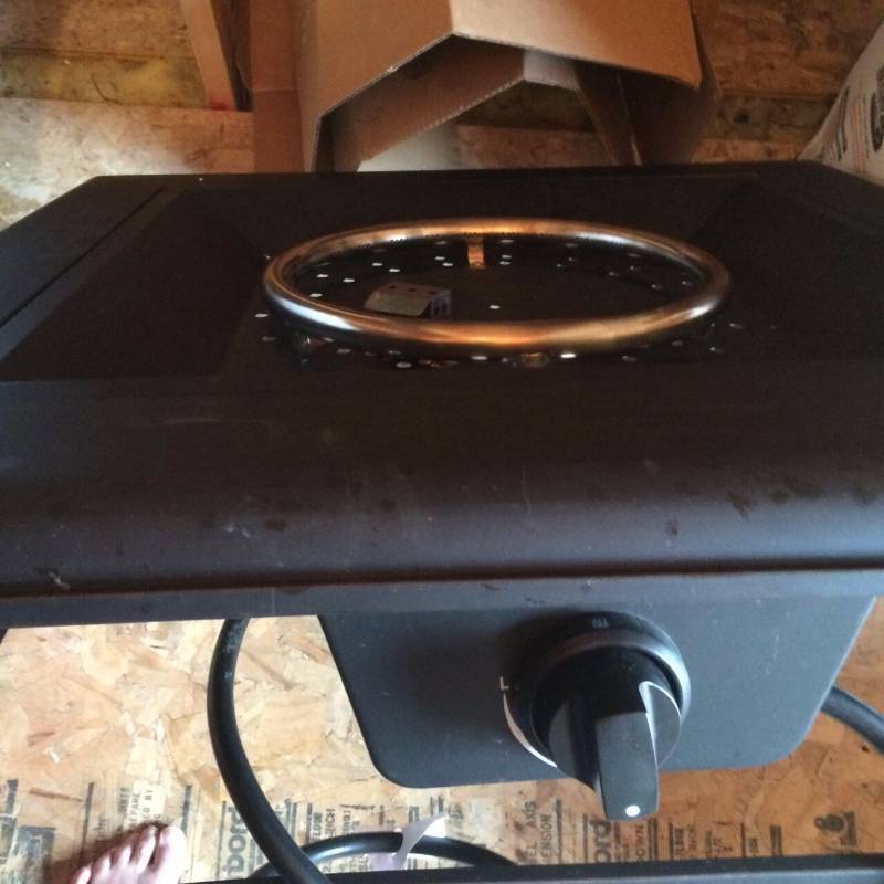 Square Steel Propane Fire Pit